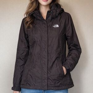 The North Face Women's Chocolate Brown Zip Front Hooded Jacket Size Large